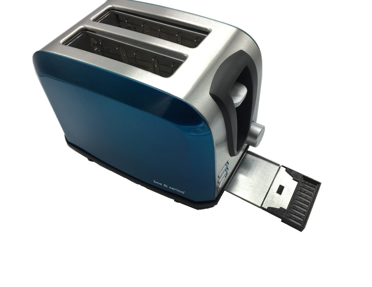 Blue 2 Slice Stainless Steel Toaster - BOS & SARINO