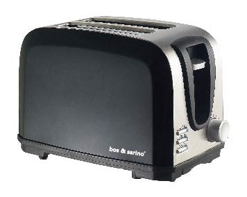 Black 2 Slice Stainless Steel Toaster - BOS & SARINO